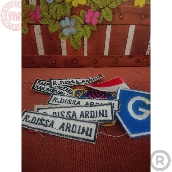 

Bordir bet nama | name tag | nama dada Terbaru Bordir Nama Bordir Nama Custom