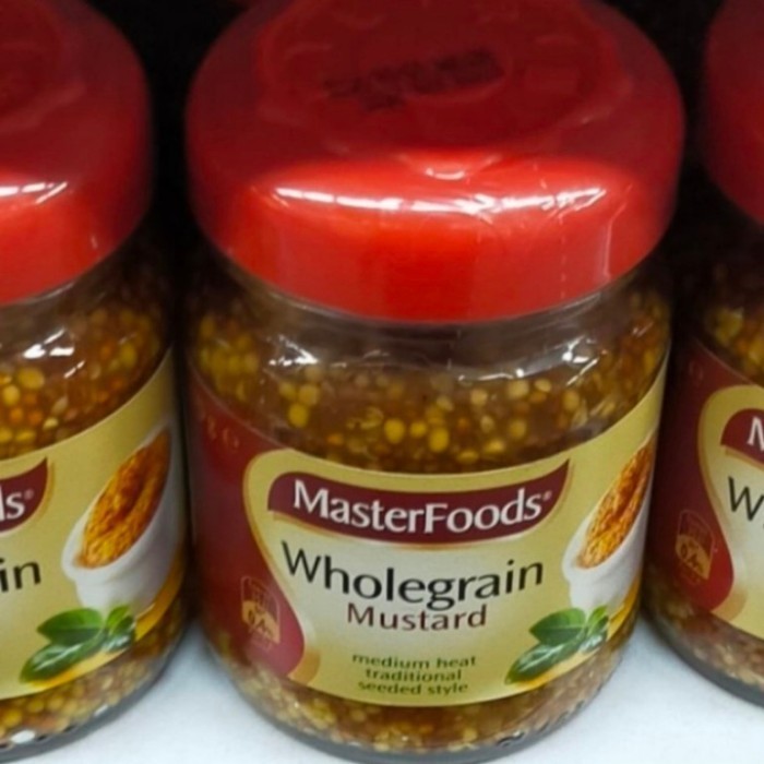 

masterfoods whole grain mustard 175gr dressing salad