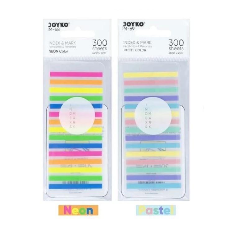 

Sticky Notes Tempel Penanda & Pembatas / Index & Mark Warna Warni Neon Pastel - Joyko IM-68 / IM-69