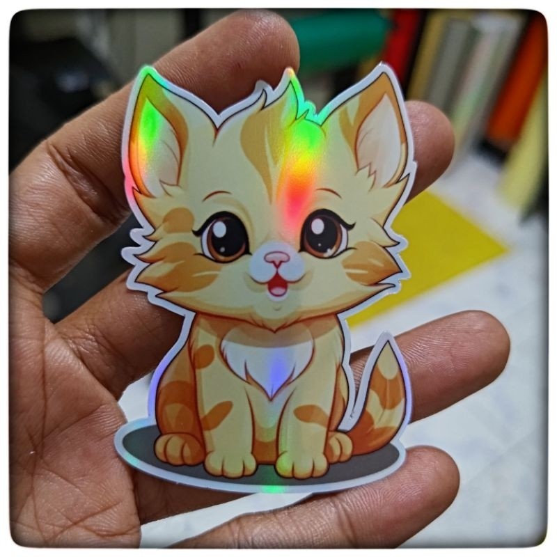 

sticker kucing helohram, si oyen