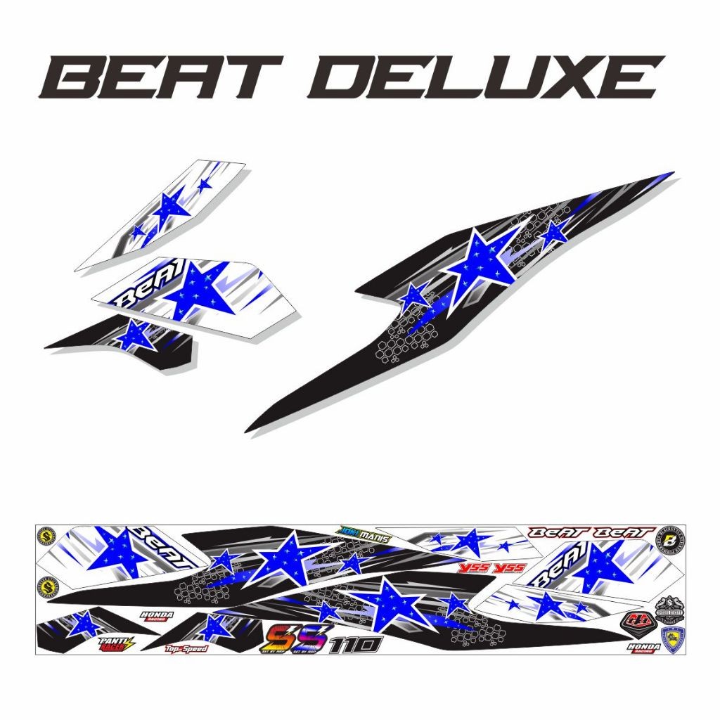 STIKER VARIASI HONDA BEAT DELUXE MOTIF BARU DTIKER VARIASI VARIASI KEREN