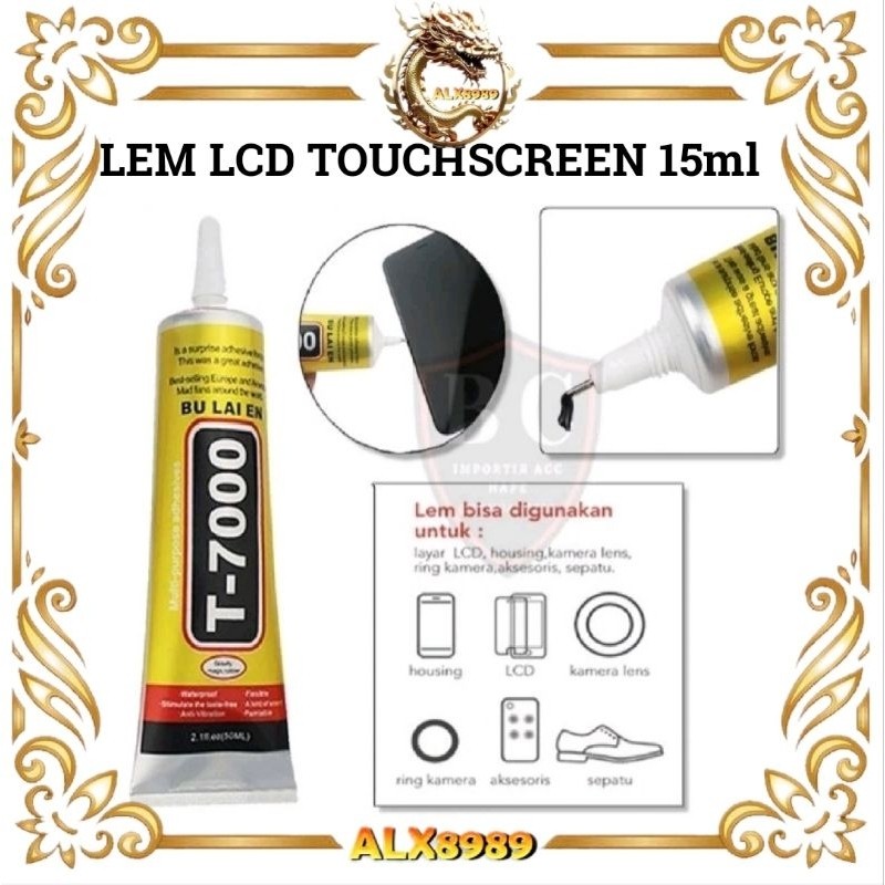 

LEM TOUCHSCREEN T7000 - LEM LCD T7000 - LEM AKSESORIS HP - LEM CASING - LEM HP - 15ML CAIRAN HITAM SERBAGUNA LEM SEPATU