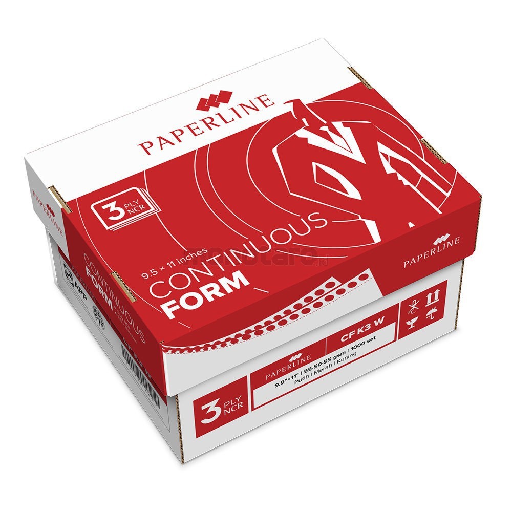 

(DUS) Kertas Komputer Continuous Form 3 Ply 9,5 x 11 - Paperline CF K3 W (Full)