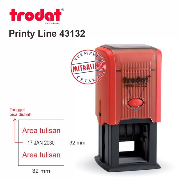 

Stempel Trodat 43132 Model Bujursangkar dengan Tanggal - Bodinya saja
