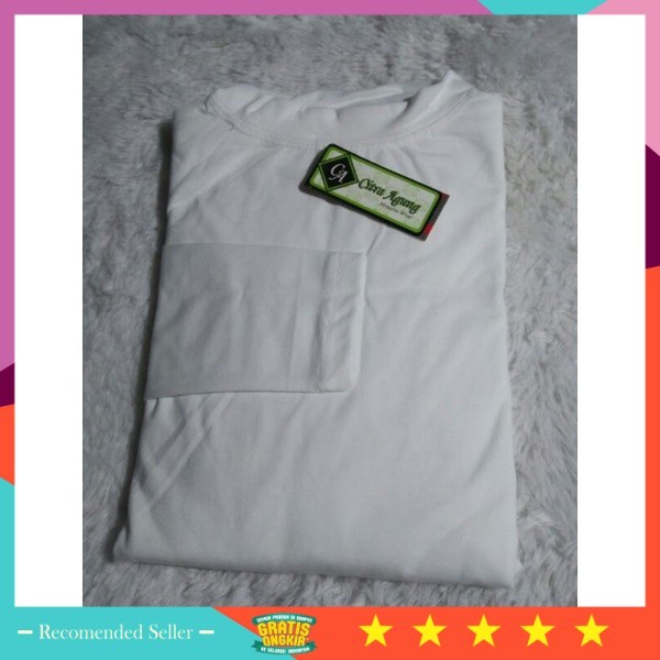 /Inner Long Dress Kasual Span Manset gamis wanita lengan panjang - Putih Dress Wanita Cantik Anggun 