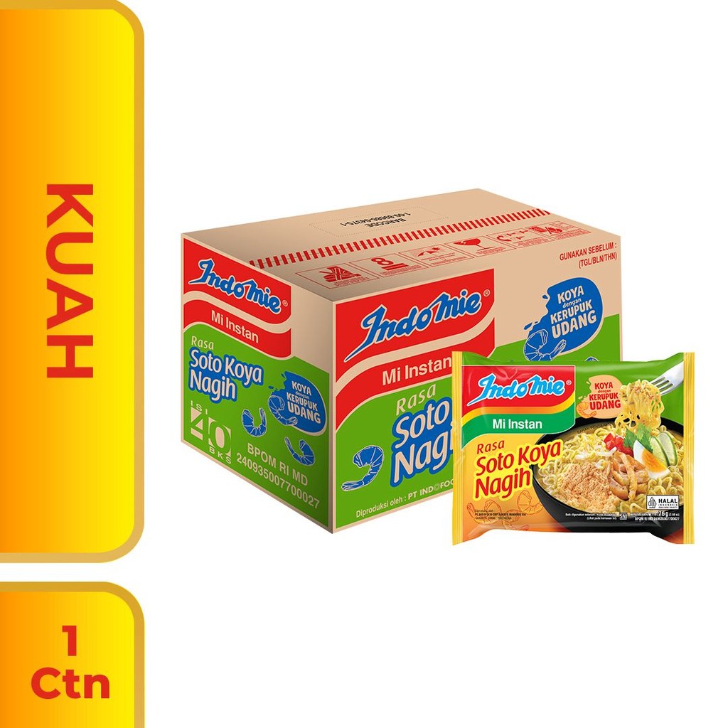 

1 Dus isi 40 pcs - Indomie Rasa Soto Koya Nagih