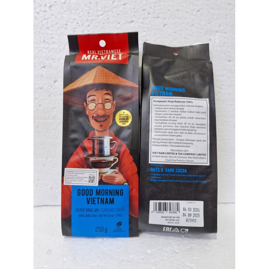 

READY STOCK!!! Mr. Viet Vietnam Coffee Kopi Vietnam Arabica Robusta Street Good Morning Coffee Grounds 250g - Good Morning