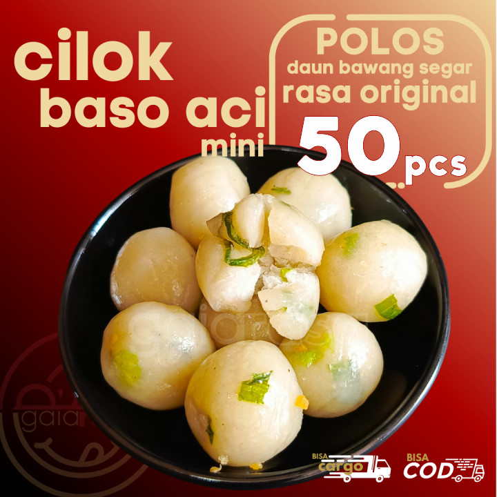 

Baso Aci CILOK MINI 50pcs PENTOL POLOS dengan campuran DAUN BAWANG segar by Gaiarasa