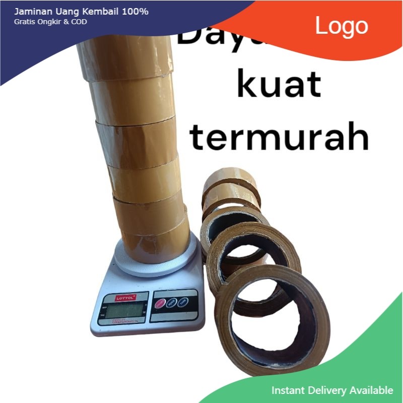 lakban coklat kiloan lakban packing perekat 1 kg murah