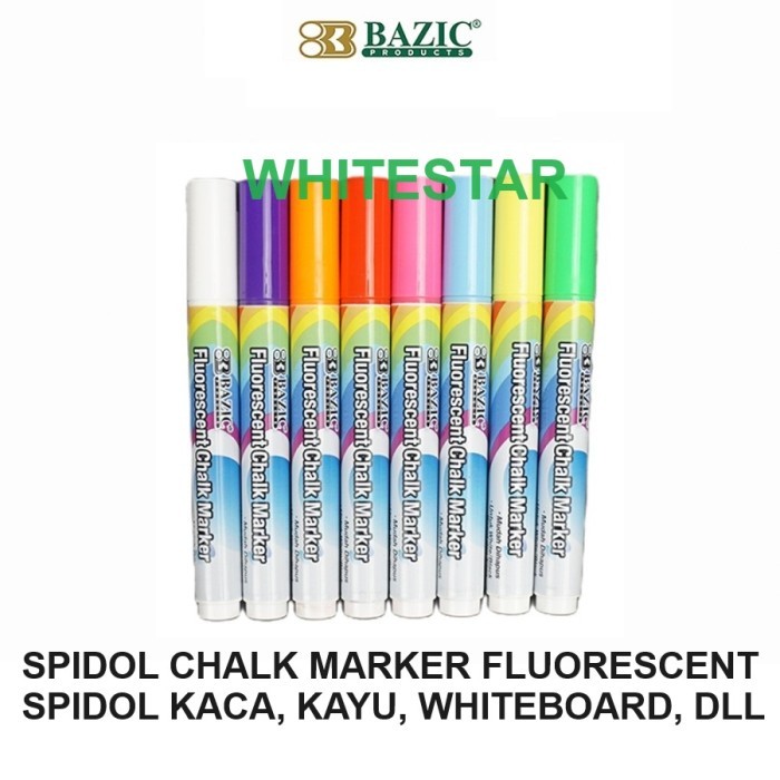 

spidol chalk marker bazic fluorescent - spidol kaca , plastik