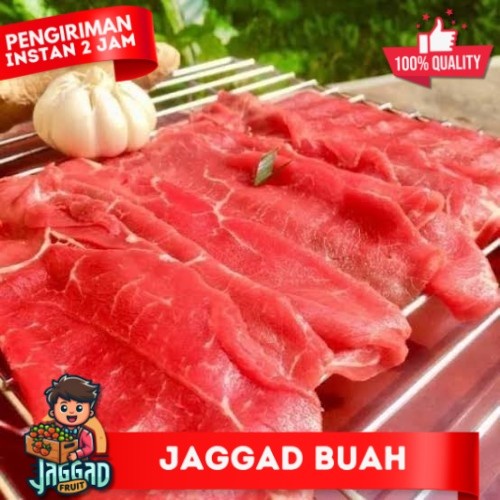 

Sukiyaki / Yakiniku / Shabu" NON FAT - Daging Sapi Slice Tipis 1kg JAGGA FRUIT