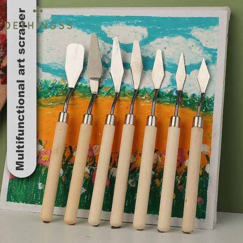 

Pisau Palet Lukis Cat Akrilik Painting Scraper Knife 7 PCS - JW7