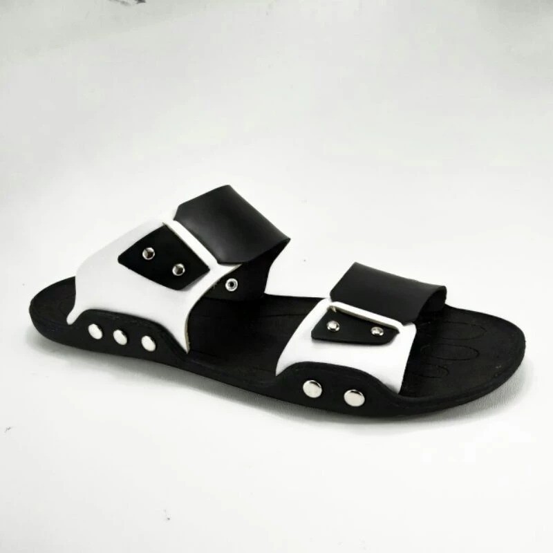 Sandal Kulit Pria Model Kekinian / Sendal Kulit Slide Pria Terbaru Merk YOENKOE Tasik