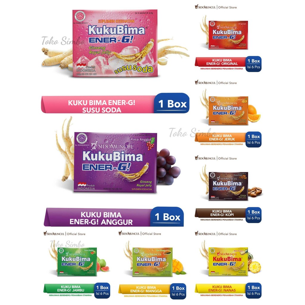 

JUAL KUKU BIMA ENER-G! DENGAN 8 VARIAN RASA HARGA LEBIH MURAH 10 PACK Jamu Minuman