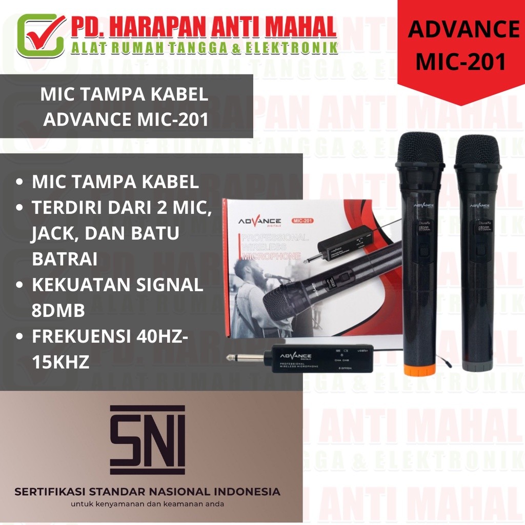 MIC TAMPA KABEL ADVANCE MIC-201/101//MIC WIRELESS  ADVANCE MIC-201/101