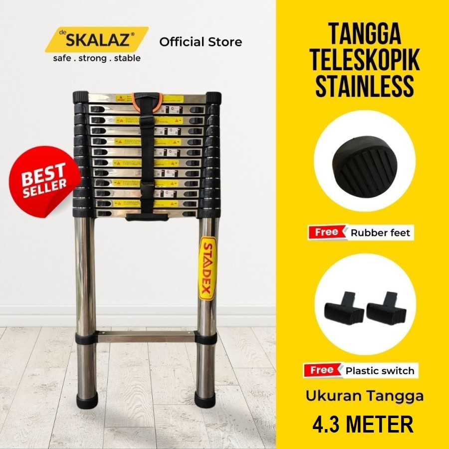 STADEX TANGGA TELESKOPIK SINGLE 4.3 STENLESS