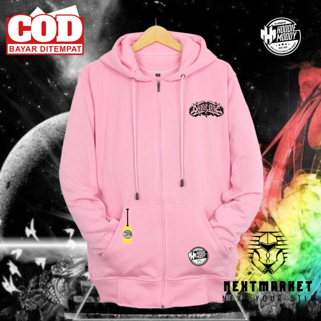 Hoodie Jaket Resleting dyseone Zipper  Sweater Sleting Switer Cewek Cowok Jaket Wanita Kekinian teba