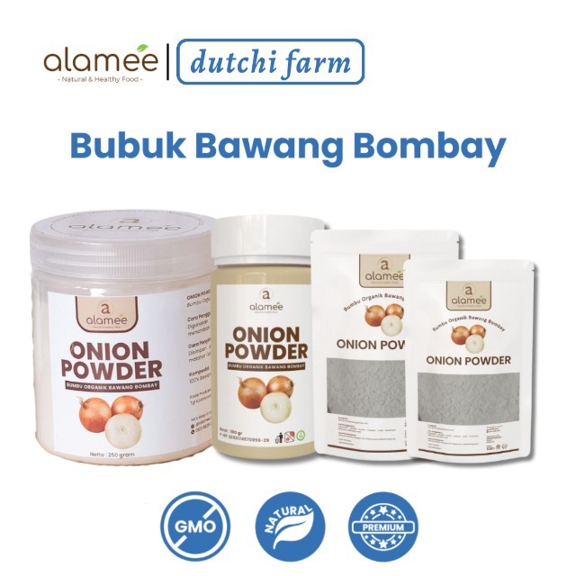 

ALAMEE Bawang Bombay Bubuk Onion Powder Ground Spice Bumbu Bombai Dapur Organik Tanpa Campuran 250g Dutchi Farm