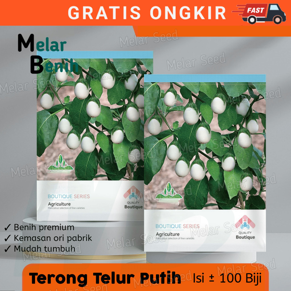 OM - BENIH TERONG PUTIH TELUR BERKUALITAS KEMASAN PABRIK-BIBIT TERONG