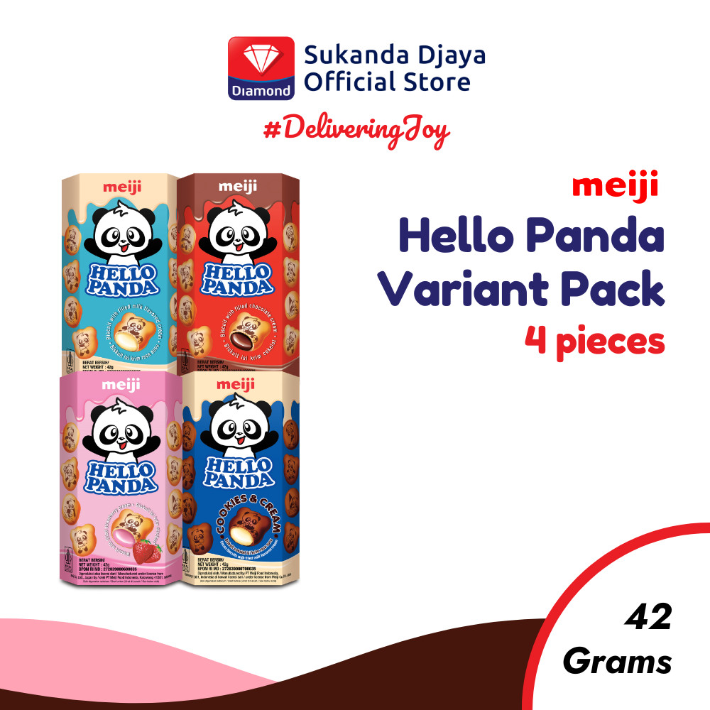 

Meiji Hello Panda Mix Varian 42 Gr - Chocolate, Strawberry, Milk Vanila, Cookies & Cream