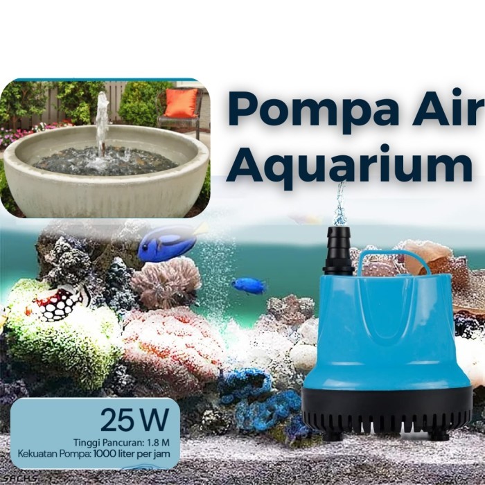 Pompa Air Celup Mini Aquarium & Kolam Ikan 220V IPX8