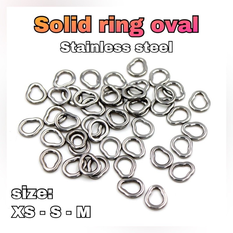 10pcs Solid ring oval stainless steel 304 Assist hook
