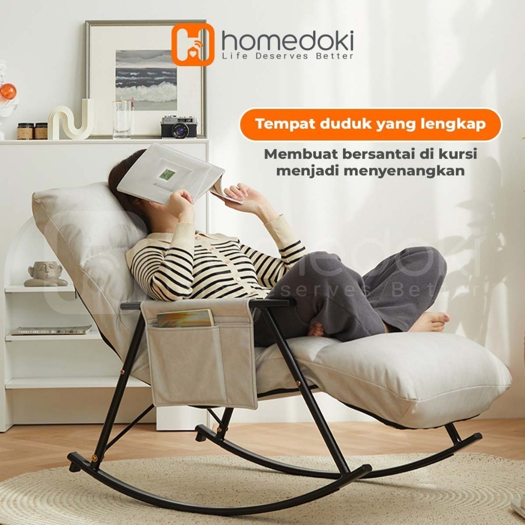 Homedoki Sofa Santai Kursi / Goyang Santai Kursi / Sofa Malas / Kursi Tidur Sofa / Kursi Sofa Multif