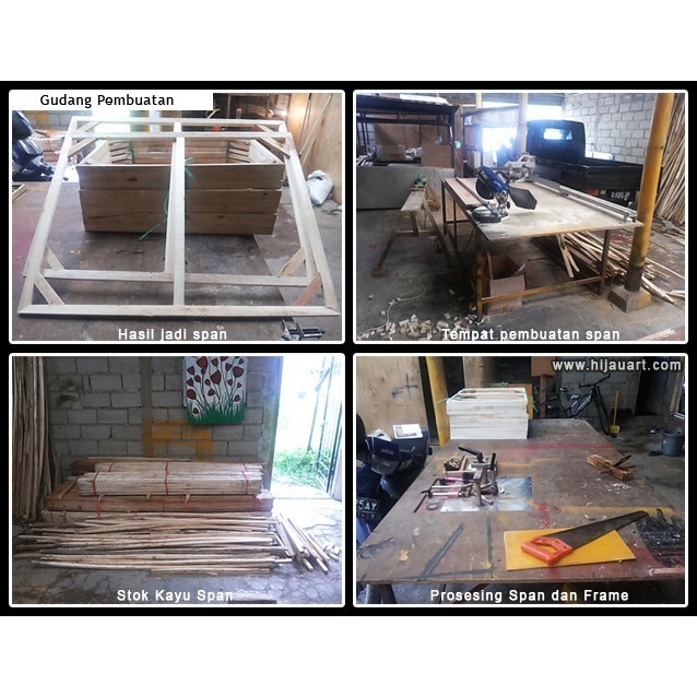 

Rangka Kayu Spanram Triplek Ukuran 50x110cm + Cat Putih