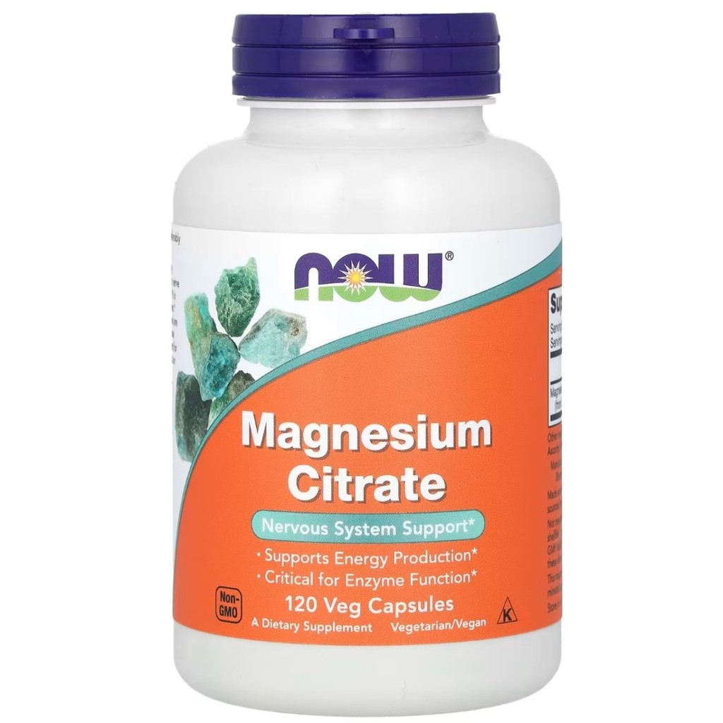 Magnesium Citrate NOW Foods 120 240 Veg Capsules halal USA