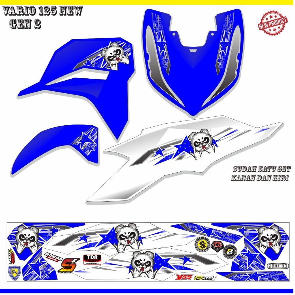 STIKER MOTOR / STIKER VARIASI MOTOR VARIO GEN2 NEW / STIKER VARIO 125