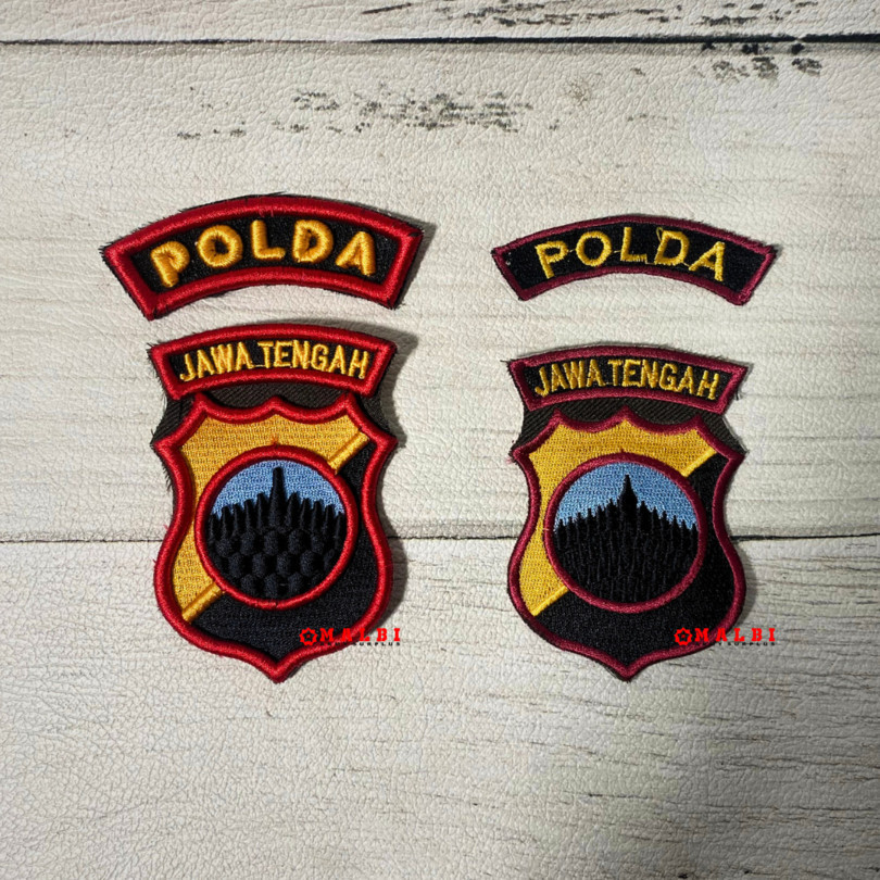 Bordir Atribut PDL Logo JATENG Bet Timbul POLDA JAWA TENGAH 3D Timbul bordir