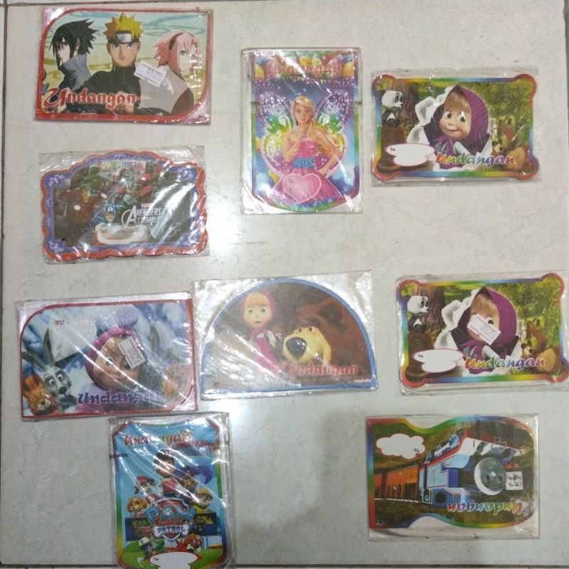 

(1pack) undangan ulang tahun isi 5