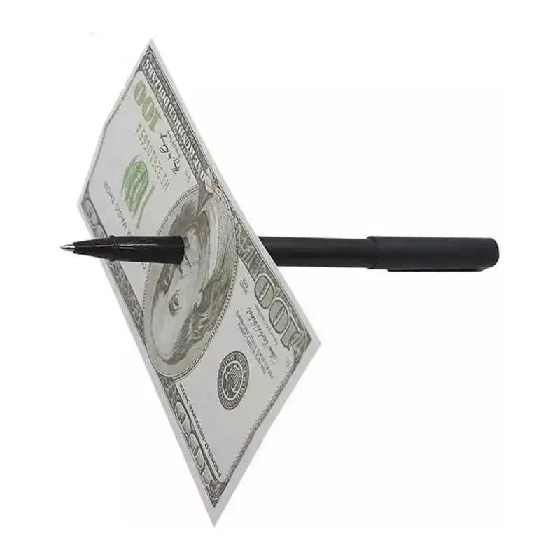 

Magic Pen Mystery Trick Pen Penetration Pen The Classic Pen Through a Dollar Magic Prop Gift for Magic Beginner Adult Kids Teens