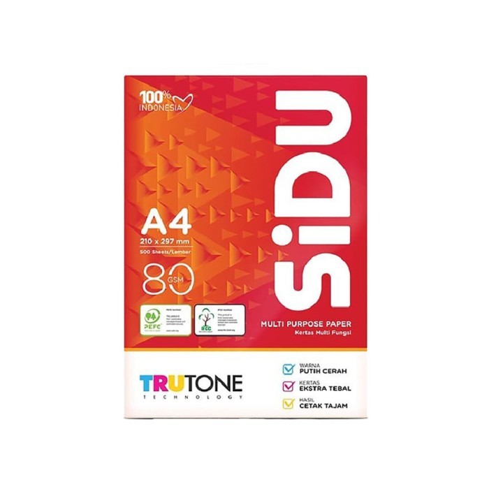 

SiDU Kertas Fotocopy 80 GSM A4 1 Rim