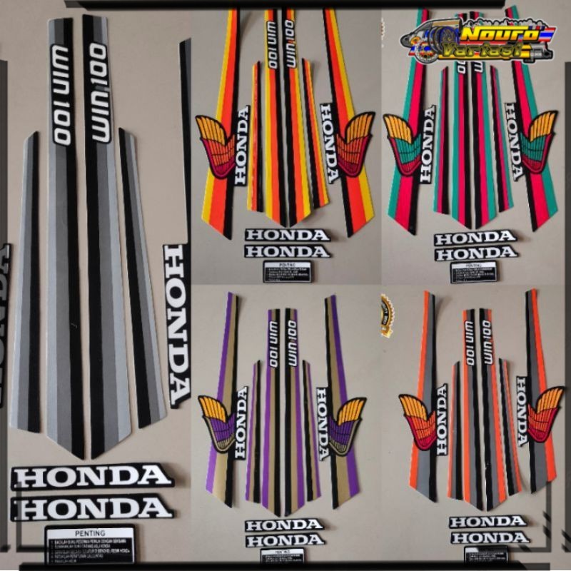 Aksesoris motor striping honda win 100 stiker win list body standar berkualitas terbaik