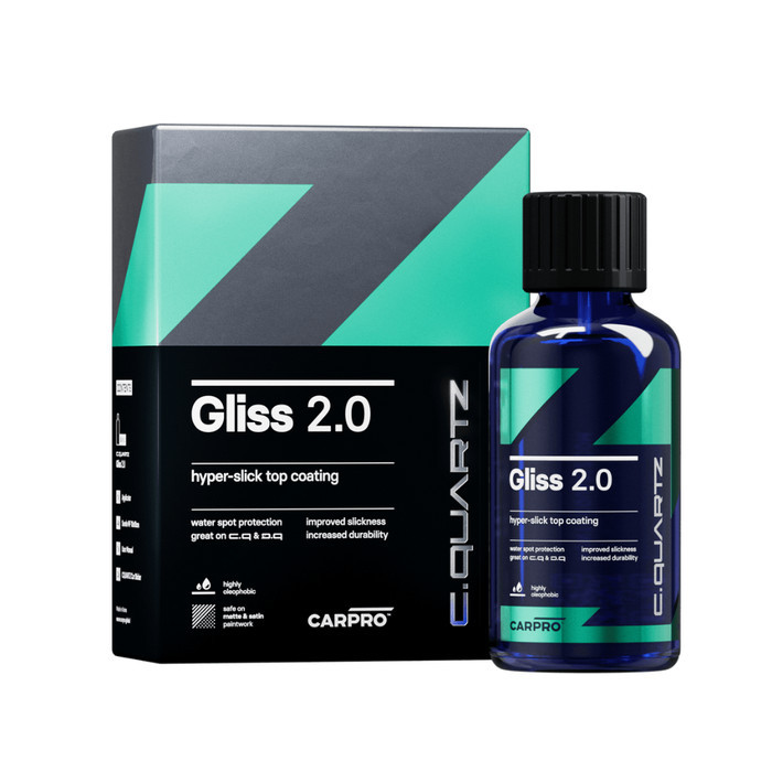 Carpro Cquartz Gliss 2.0 - Hyper Slick Top coat for Cquartz coating 50 ml