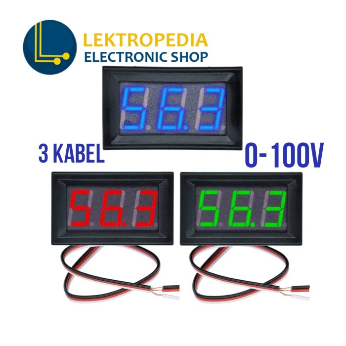 Voltmeter Digital 0.56 inch 100v 0,56 3 kabel DC Volt meter 0.56inch