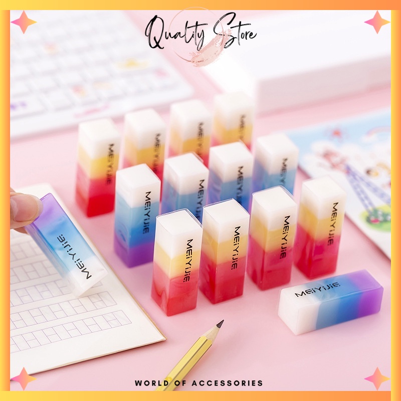 

QS - PENGHAPUSAN PENSIL ALAT TULIS WARNA WARNI COLORFUL / STIP PENGHAPUS LUCU MURAH