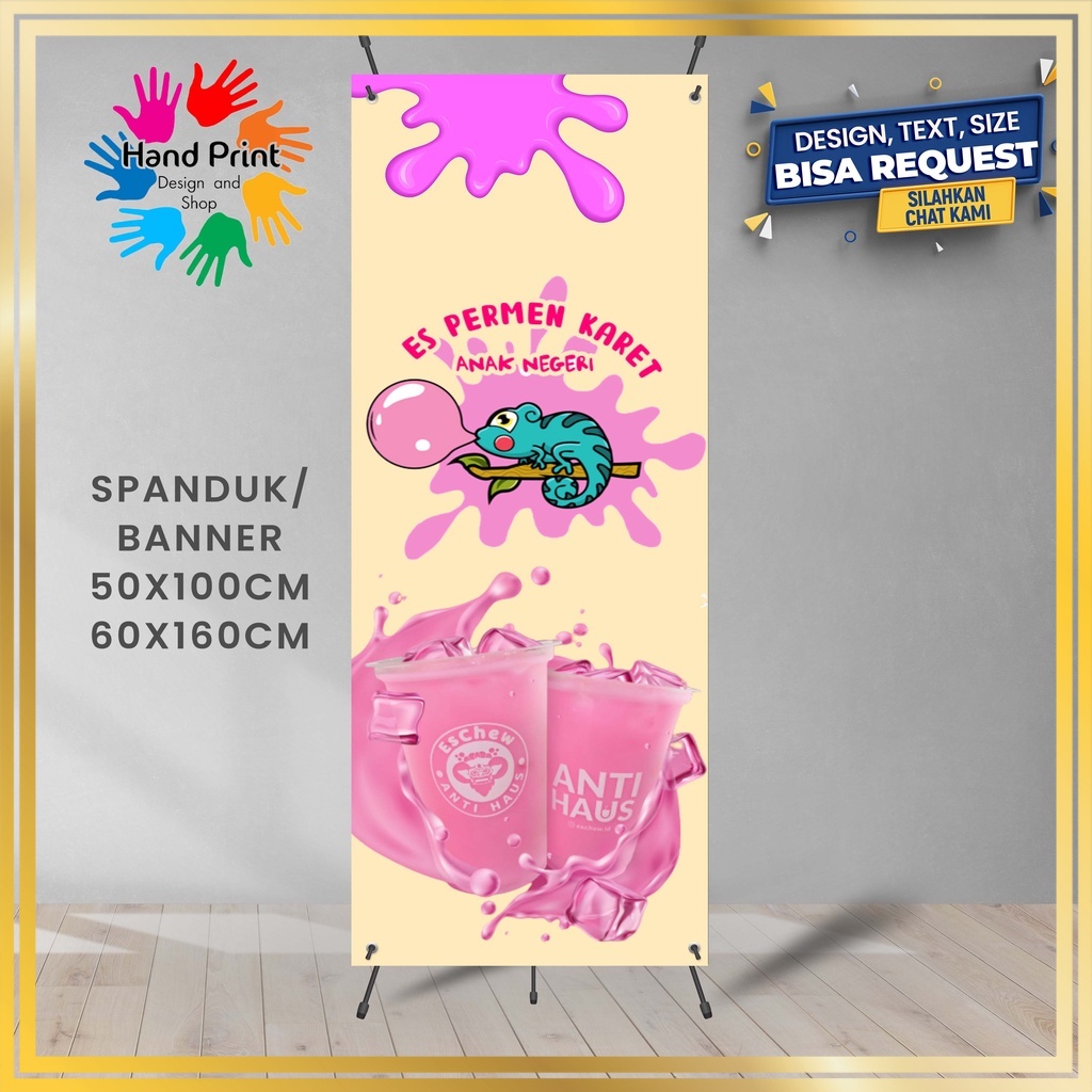 SPANDUK / BANNER Es Permen Karet F Bisa Request Desain