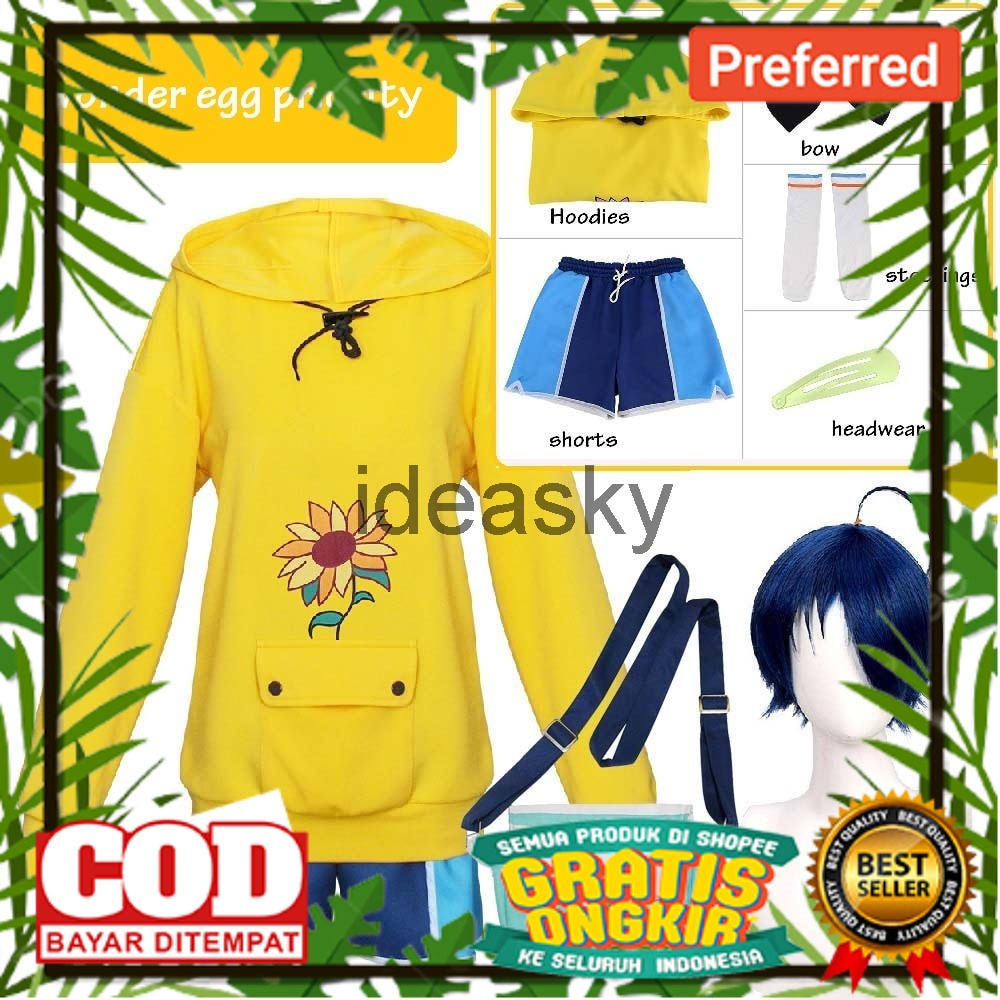 WARNA WARNI TRENDY MOTIF SPORTY /PREORDER cosplay ai ohto wonder anime egg priority Yellow Jacket Ho