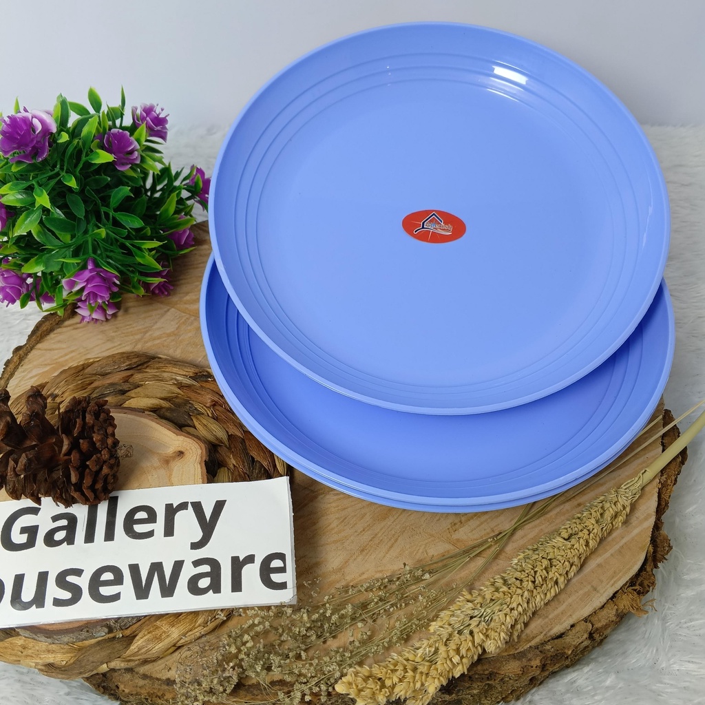 Piring bulat Cantik Alexish 120 Piring bulat 10inchi warna biru tosca piring makan kekinian 4 warna