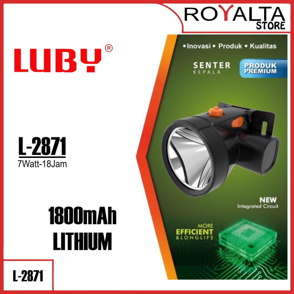 Senter Kepala LUBY / Headlamp Senter LUBY 7 Watt L-2871 - senter kepala - senter camping - senter em