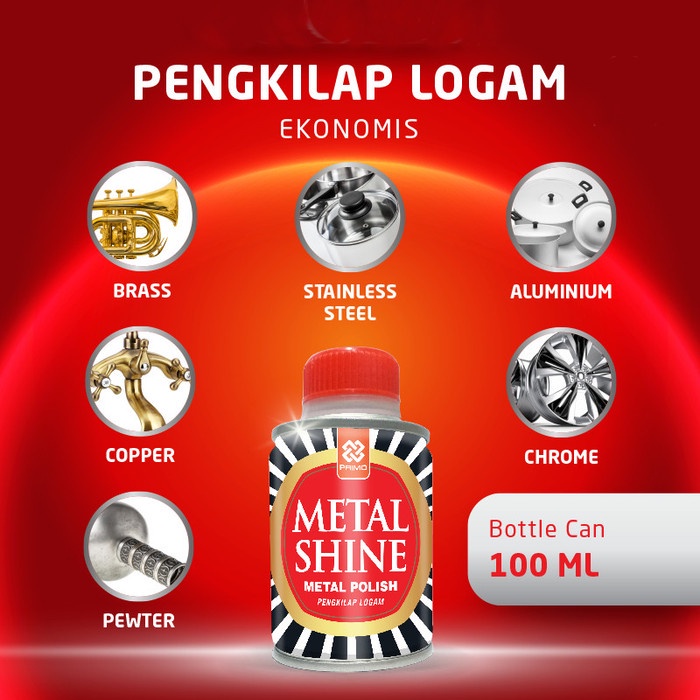 COD Primo Primo Metal Shine Pengkilap Logam Metal Polish 100 mL Primo Metal Shine Polish