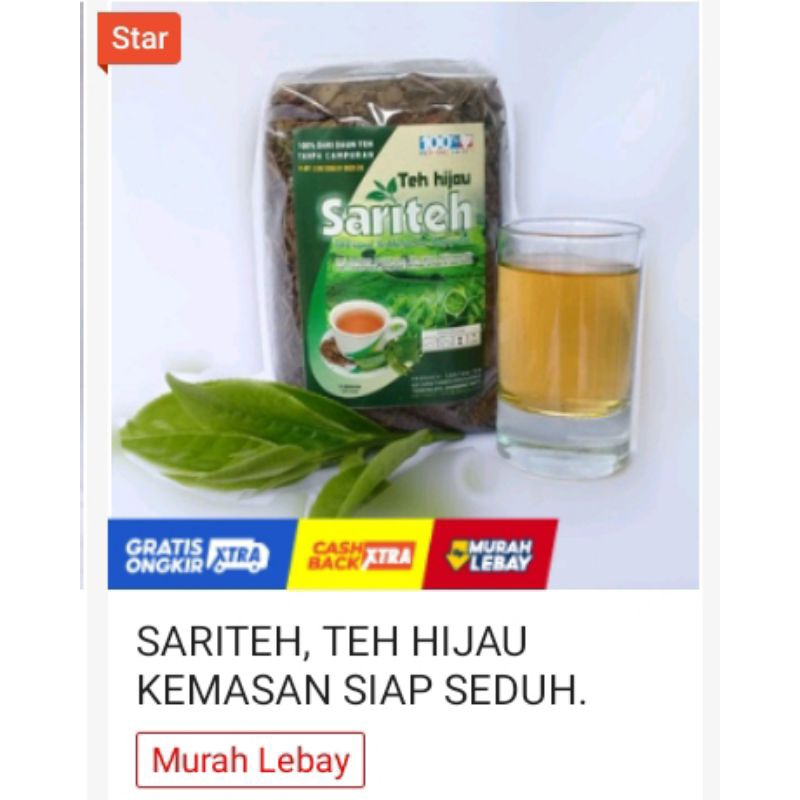 

Teh Hijau Sariteh Siap Seduh, Asli Rasa Teh Hijaunya