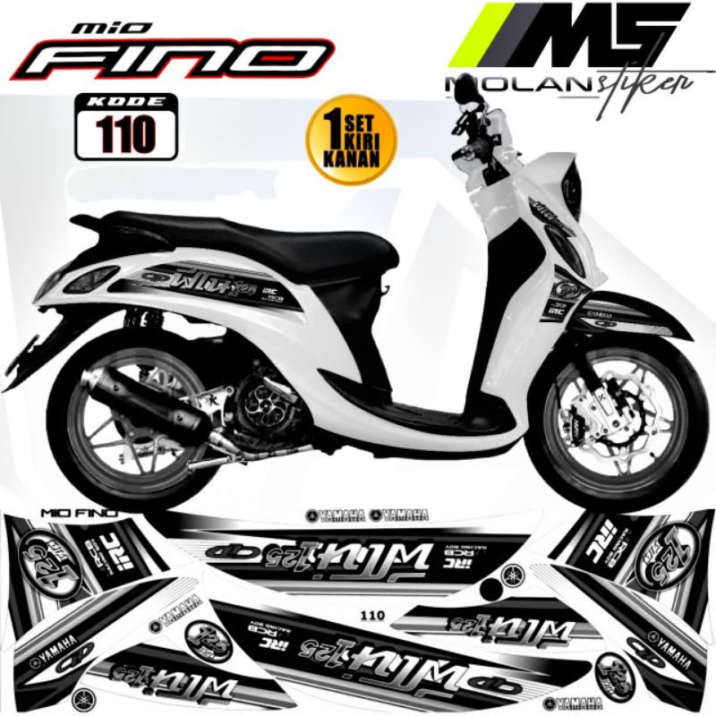 Decal Sticker Striping Variasi Fino Fi 115/110 2014-2016 & Fino 125 Blue Core 2017-2023 - Yamaha Fin