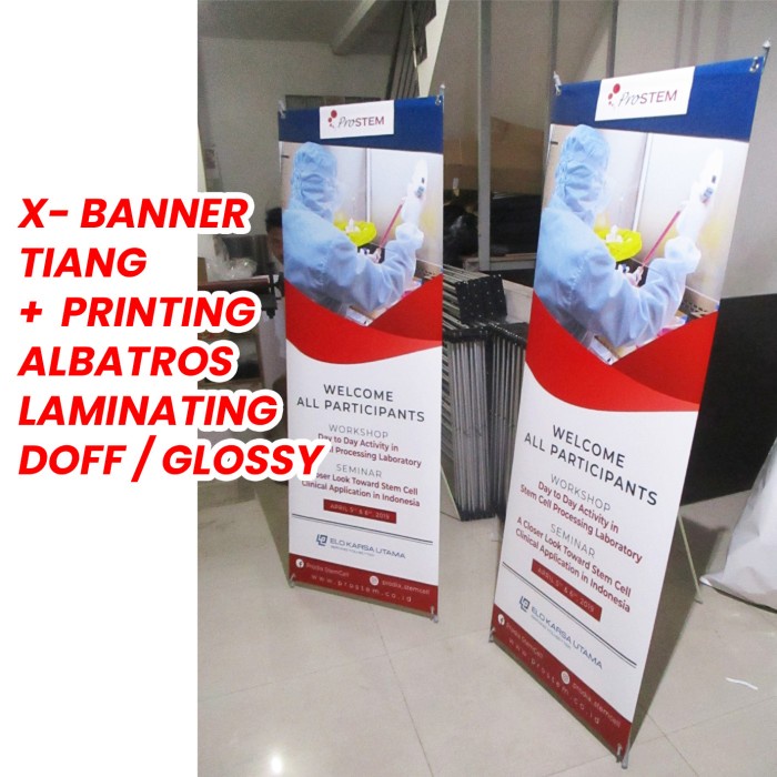

X BANNER / STAND BANNER / CETAK PRINT X BENNER - lengkap alat