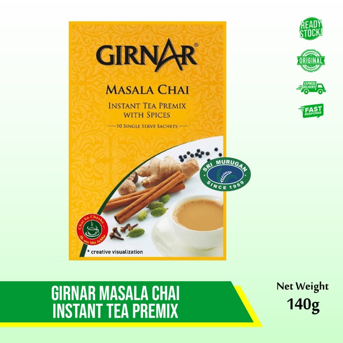 

✨PROMO✨ -GIRNAR MASALA CHAI INSTANT TEA PREMIX WITH SPICES 140 GM