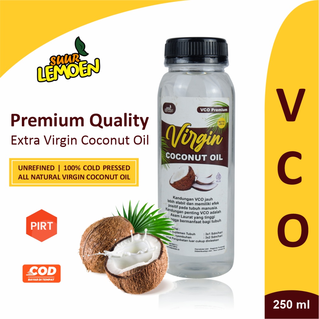 

Extra Virgin Coconut Oil 250 ml Minyak Kelapa Murni VCO Original by Suur Lemoen ID