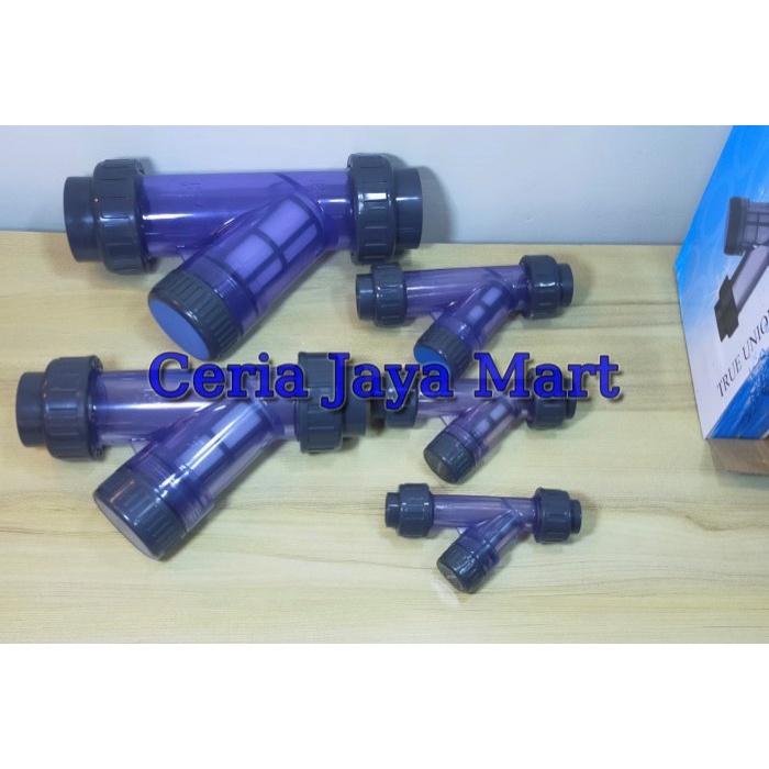 Y Strainer PVC Clear 1/2" Inch  / Y strainer pvc bening DN15