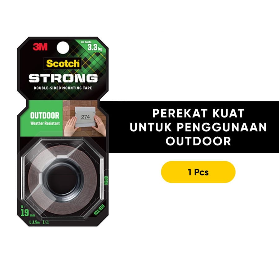 

Perekat Isolasi Outdoor Mounting Scotch 3M Tape 411-S19 19 MM X 1.5 M
